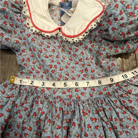 Vintage Daisy Kingdom Dress Floral Sz 2T Peter Pan Collar Eyelet Edge Petticoat - Picture 12 of 15